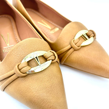 Vizzano 1206-1004 Pointy Toe Flat in Sand